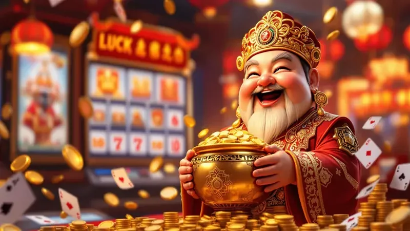 Ilustrasi permainan slot mobile dengan reel bercahaya