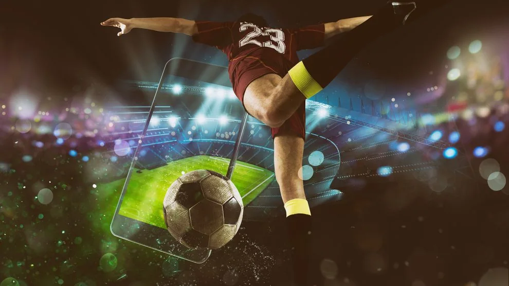 Layar pertandingan olahraga dengan informasi event